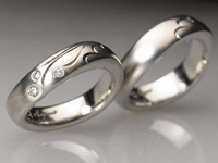 オーダー　マリッジリング   彫り 風：大阪府　S様  結婚指輪　