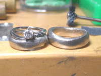 オーダー　マリッジリング 人気 プラチナ ：大阪府　S様  結婚指輪　婚約指輪 セット