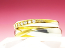 結婚指輪　プラチナ　ゴールド