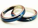 結婚指輪　プラチナ　ブルー