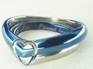 結婚指輪　チタン　ブルー
