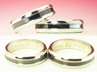 結婚指輪　ライン　カラー
